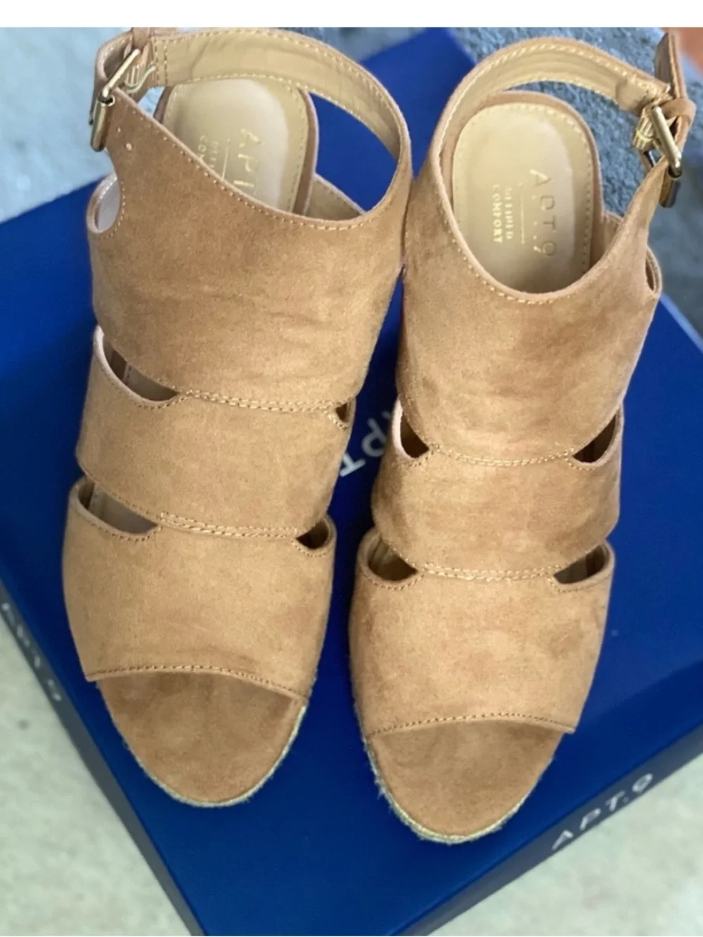 Apt.9 Wedge Sandals Cutout Sandal 7.5 